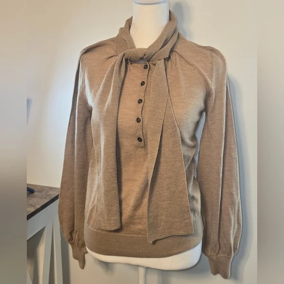 Anthropologie Moulinette Soeurs Rhineback Sweater Women's Size XXS - Picture 2 of 12